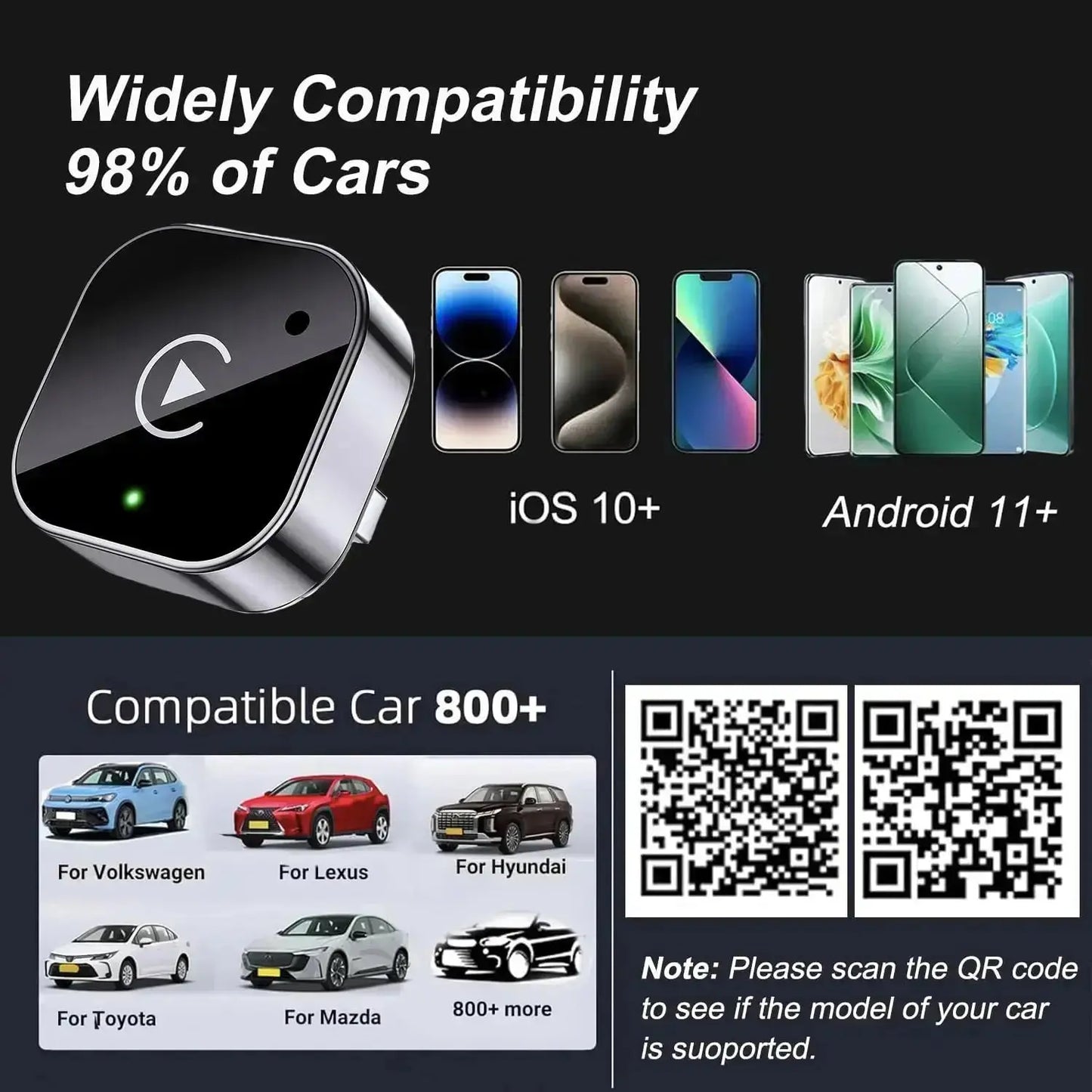 SmartDrive USB Wireless Carplay Adapter 2025