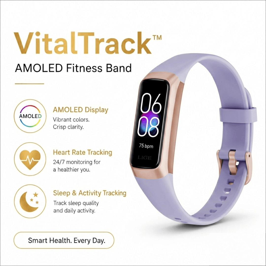 VitalTrack™ AMOLED Fitness Band