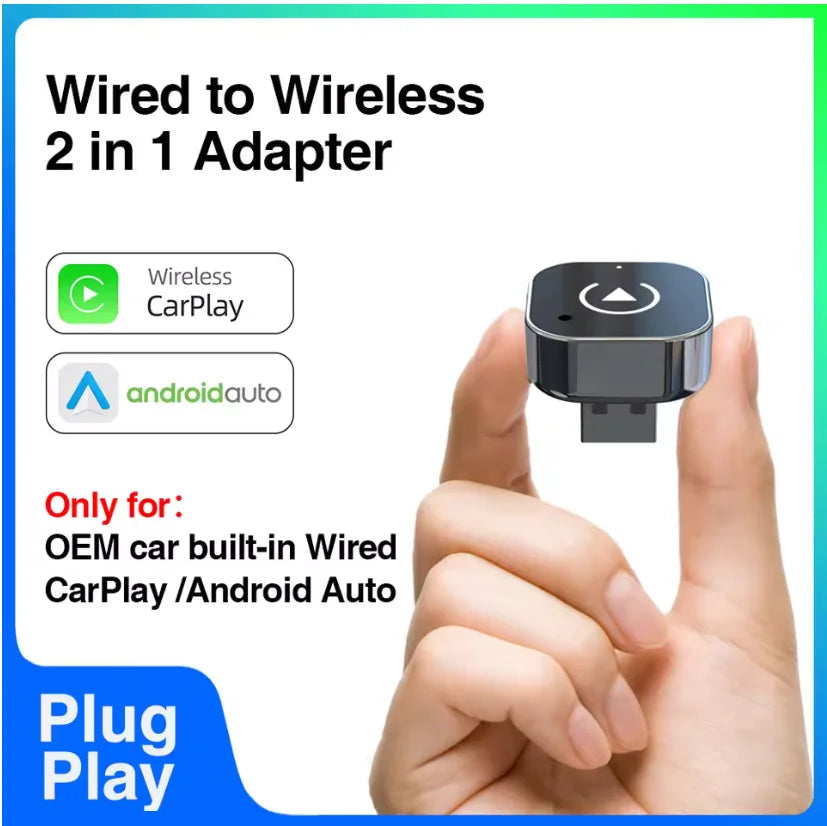 SmartDrive™ USB Wireless CarPlay/AndroidAuto Adapter 2025