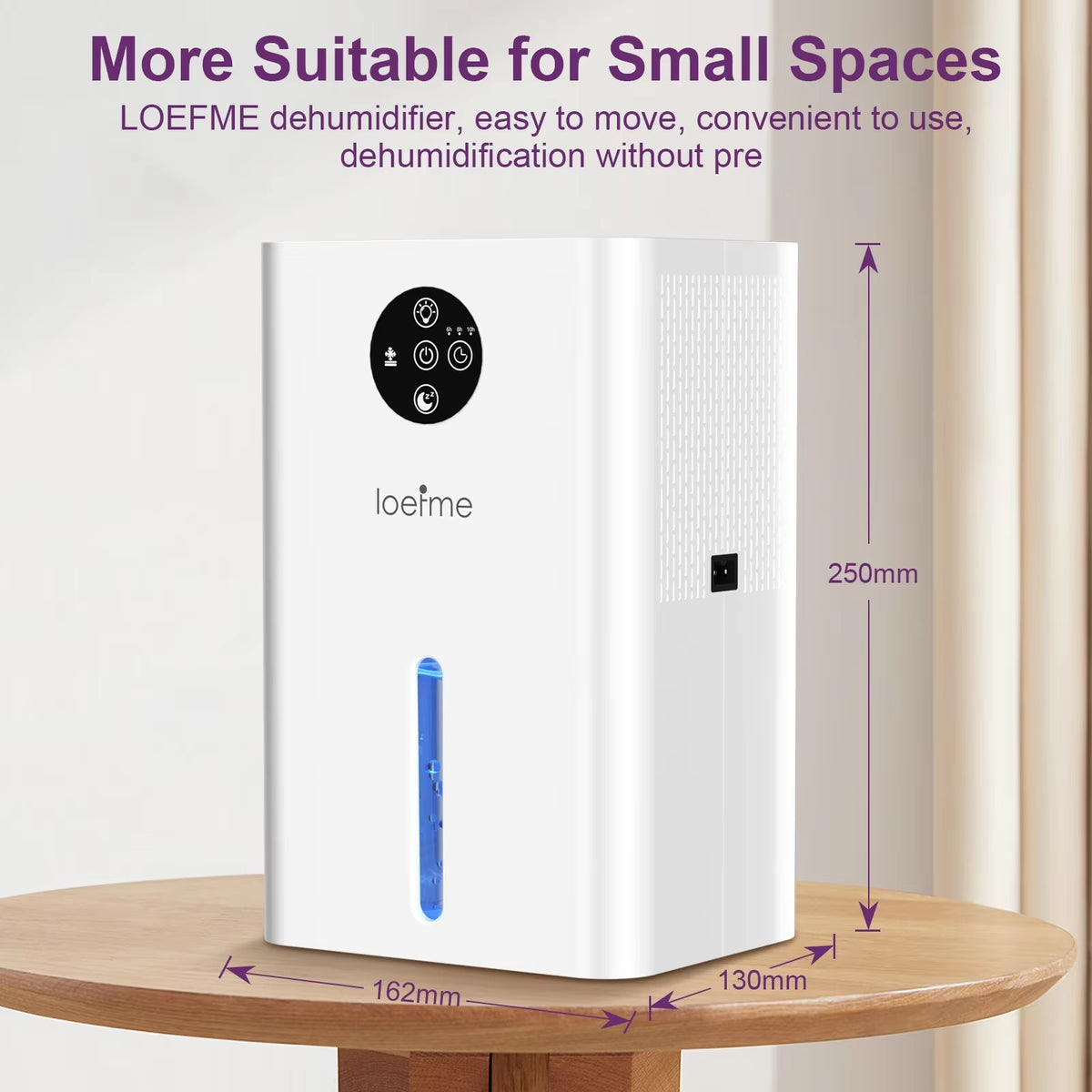 DryPal™ 1.8L Electric Dehumidifier for Bedroom & Bathroom
