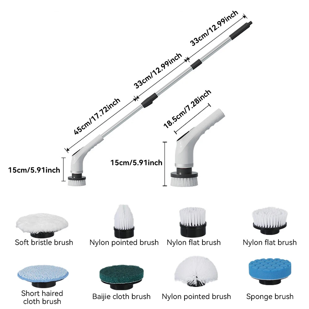 SpinScrub™ Pro — Cordless 8-in-1 Electric Cleaning Brush