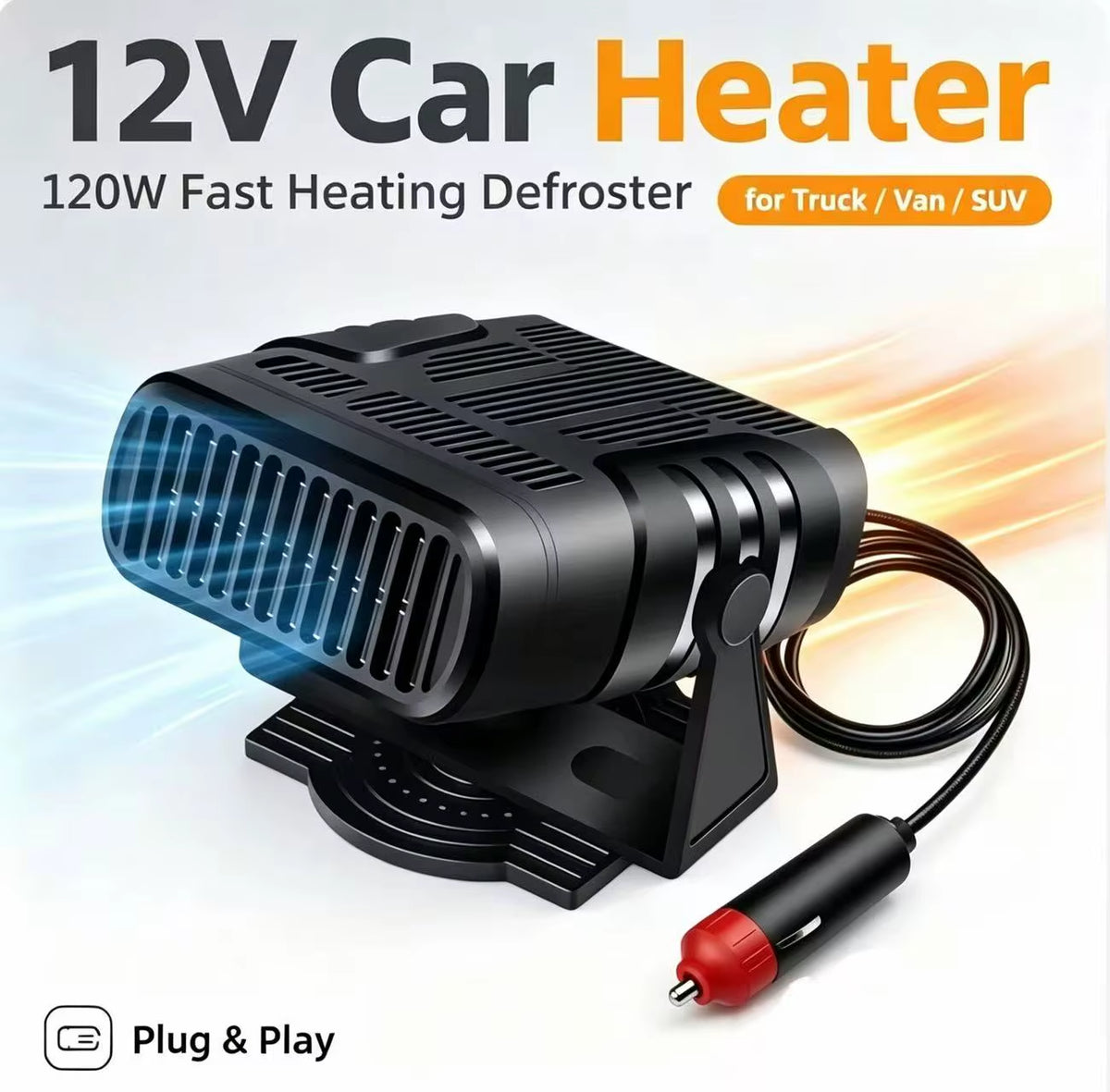 DashHeat™ 12V Plug-in Car Heater & Fan
