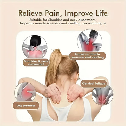 Electric Neck Shoulder Massager Wireless Trapezius Muscles Back Massage Pillow Cervical Back Massage Shawl for Parents Gifts