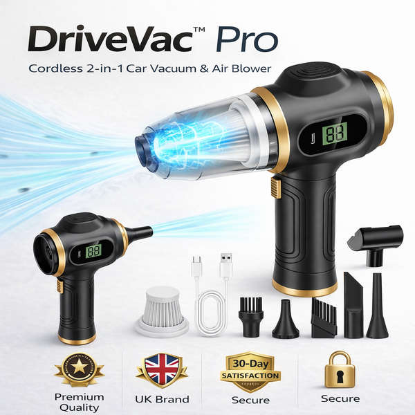 DriveVac™ Pro – Cordless 2-in-1 Car Vacuum & Air Blower