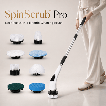 SpinScrub™ Pro — Cordless 8-in-1 Electric Cleaning Brush