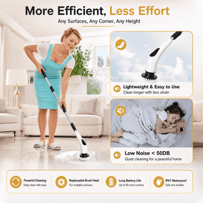 SpinScrub™ Pro — Cordless 8-in-1 Electric Cleaning Brush