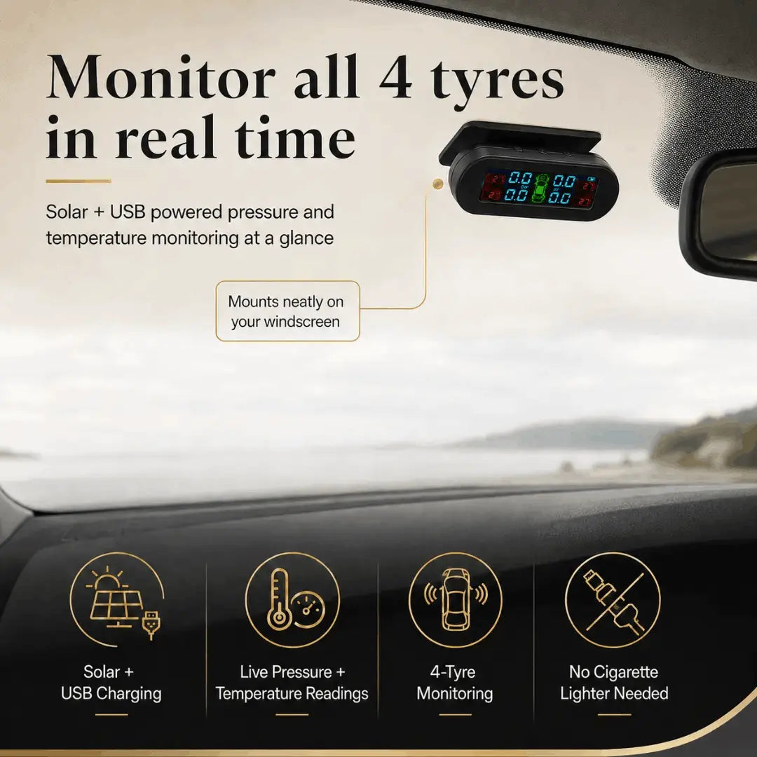 TyreSense™ Solar Tyre Pressure Monitor (TPMS) Verono