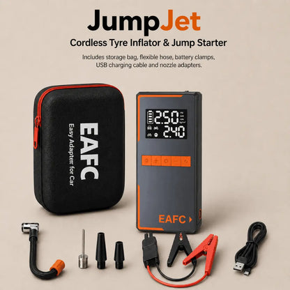 JumpJet™ EAFC 4-in-1 Car Jump Starter, Tyre Inflator, Power Bank & SOS Torch Verono