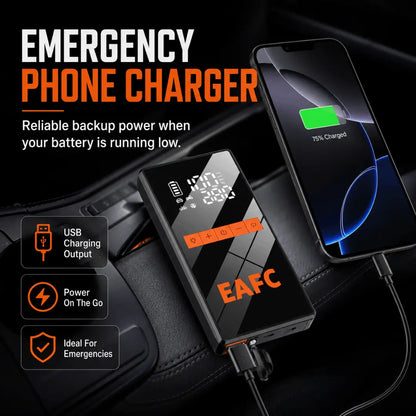 JumpJet™ EAFC 4-in-1 Car Jump Starter, Tyre Inflator, Power Bank & SOS Torch Verono