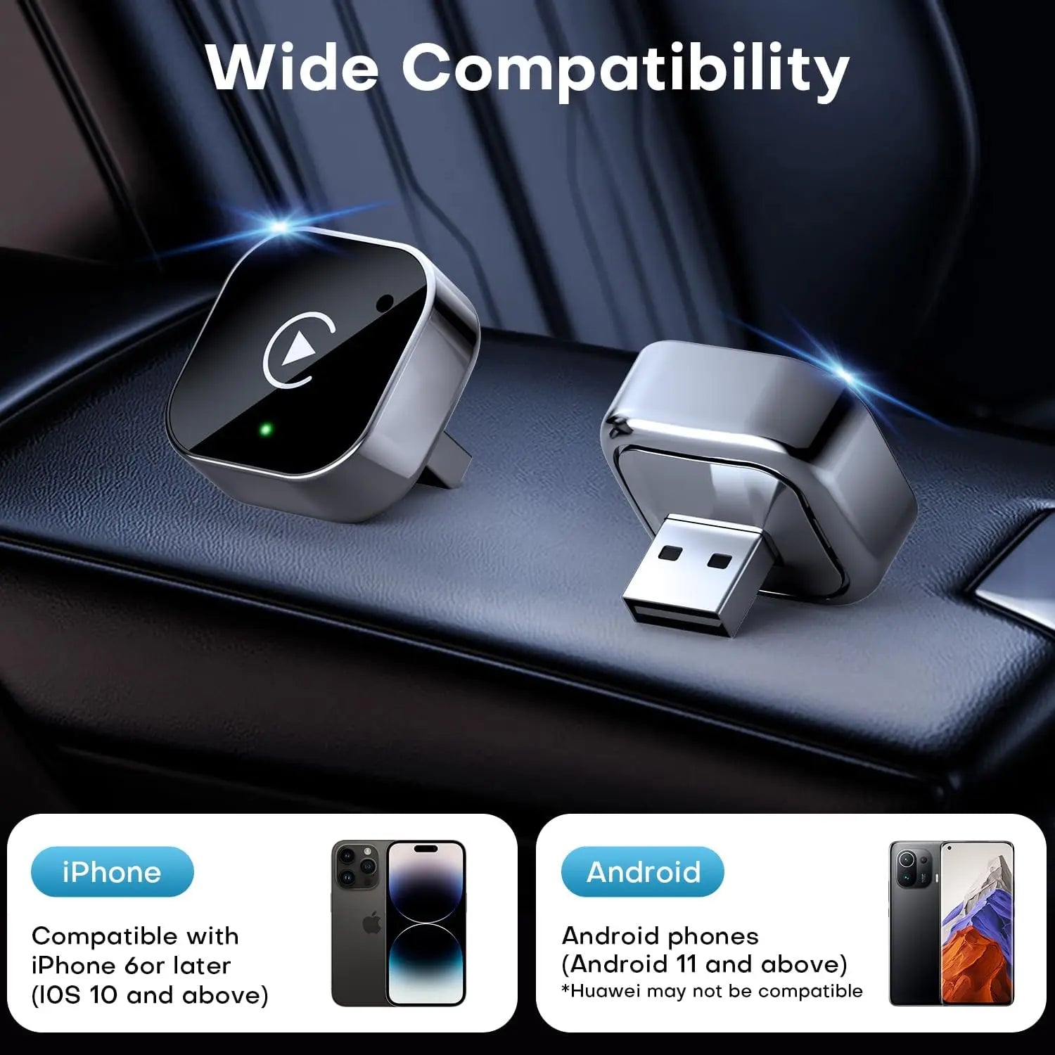 SmartDrive USB Wireless Carplay Adapter 2025