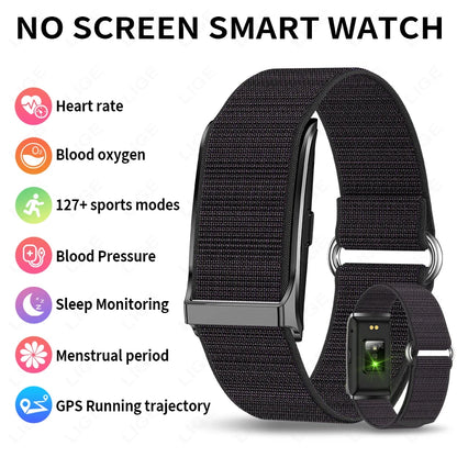 No Screen Smart Watch Men'S Sports Outdoors Fitness Heart Rate Monitor 1ATM Waterproof New Smartwatch for Andrio IOS 2025