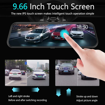 TOTNG SafeDrive 10” Touch Screen Mirror DashCam (Optional Rear Camera）