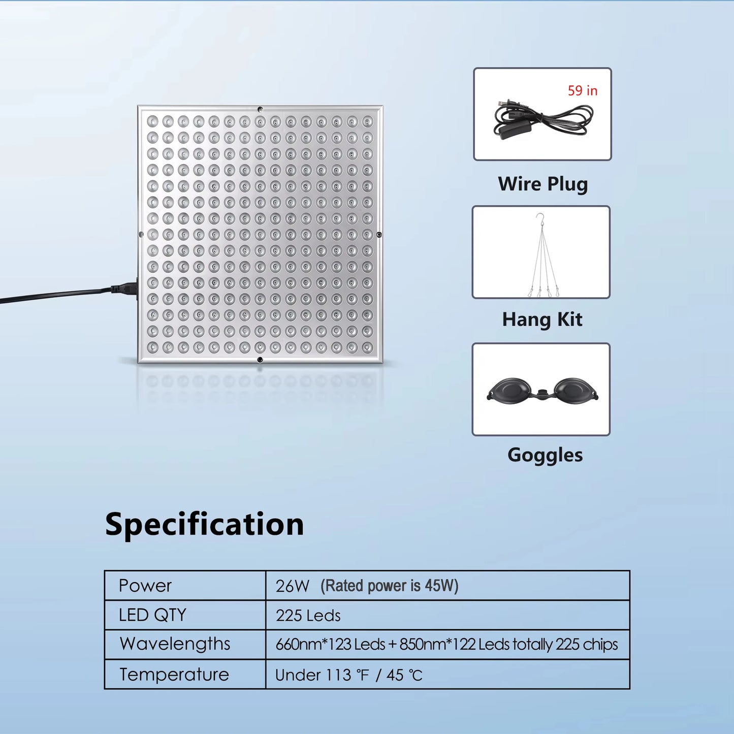 GlowBeam™ Red Light Therapy Pane