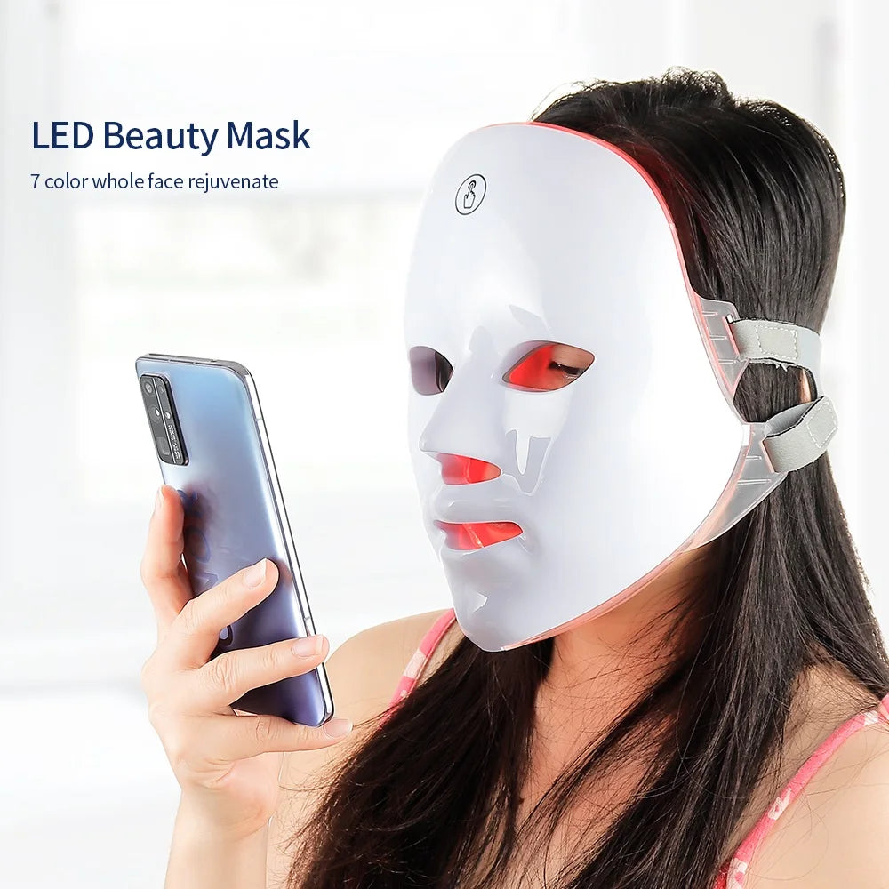 DermaGlow™ 7-Color Light Therapy Rejuvenation Mask