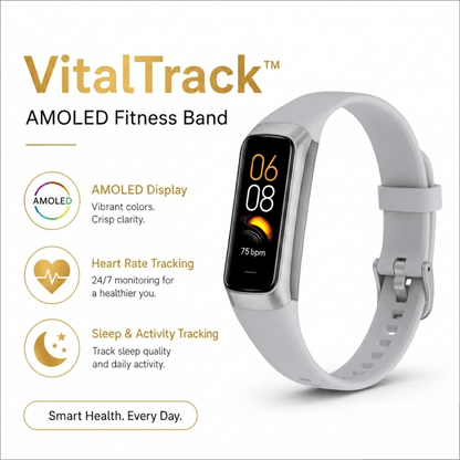 VitalTrack™ AMOLED Fitness Band