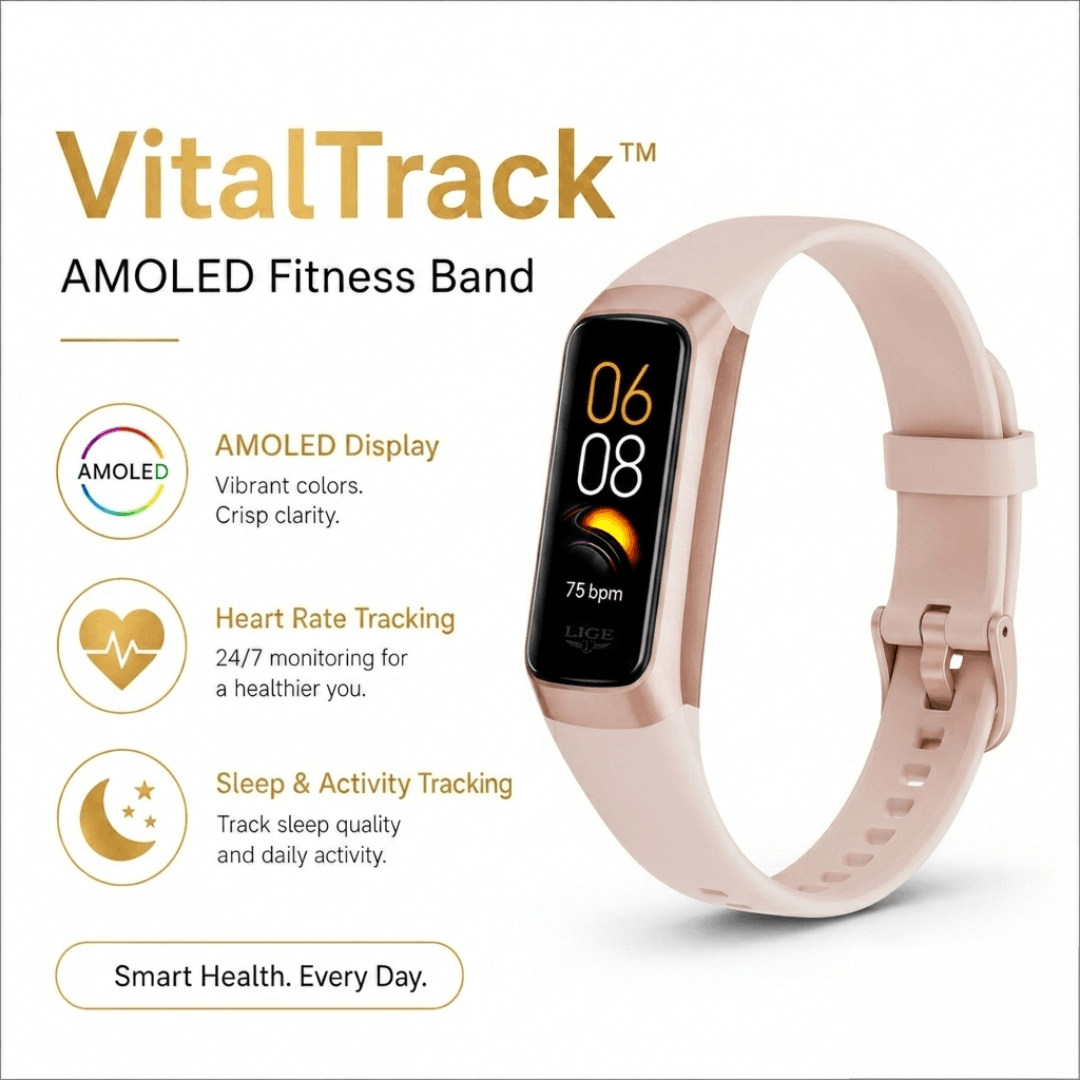 VitalTrack™ AMOLED Fitness Band