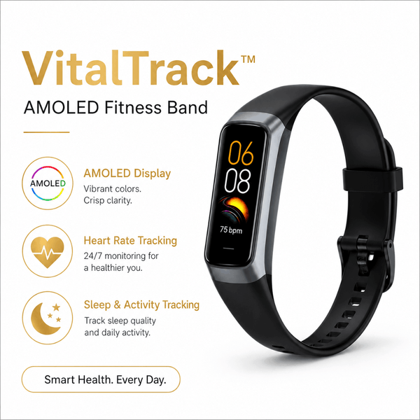 VitalTrack™ AMOLED Fitness Band