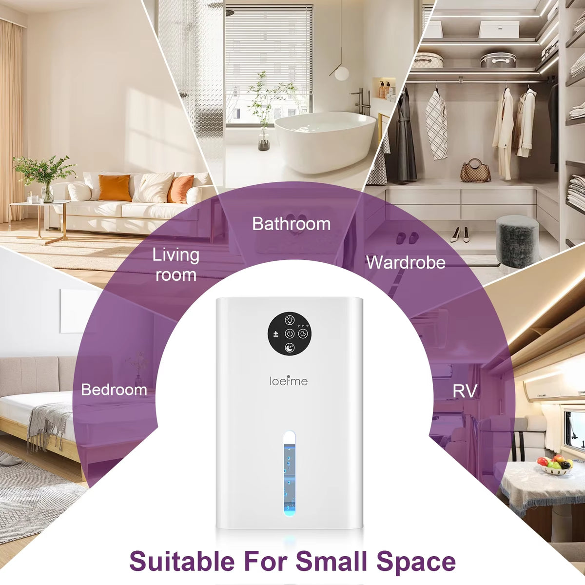 DryPal™ 1.8L Electric Dehumidifier for Bedroom & Bathroom