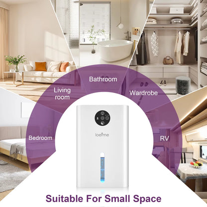 DryPal™ 1.8L Electric Dehumidifier for Bedroom & Bathroom