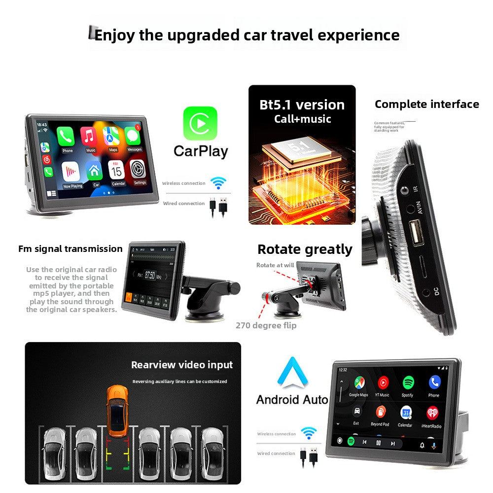 DriveHub™ Pro - 7 Inch Carplay/AndroidAuto Screen With Rear Cam