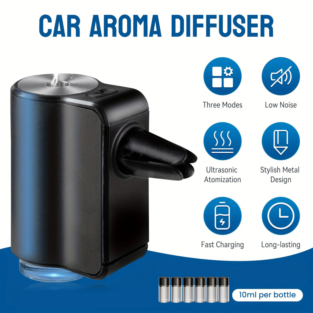 DriveScent™ Rechargeable Car Diffuser with 3 Scents