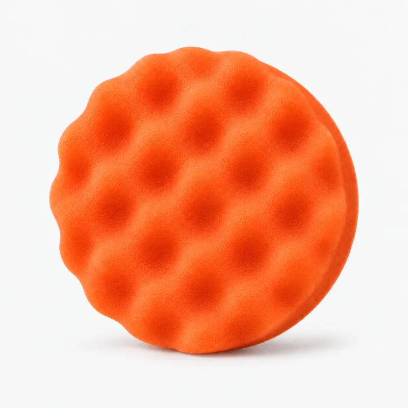 Orange foam polishing pad with a raised waffle face from the original Gloss Boss kit.